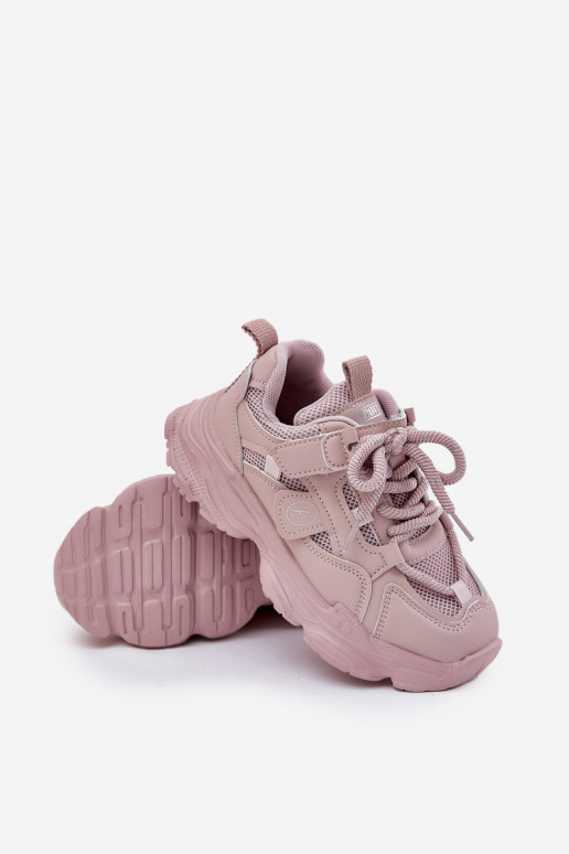 Sneakers Stilvollllschuhe Kindisch mit einer Plattform pinke Farbe Hanomess