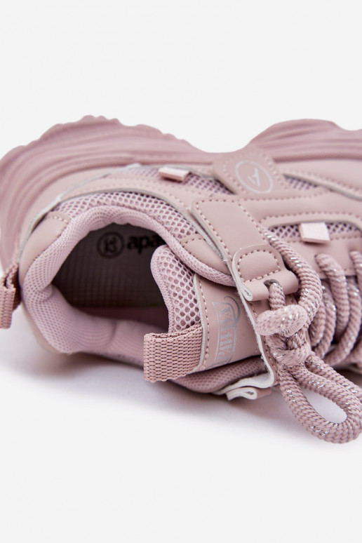 Sneakers Stilvollllschuhe Kindisch mit einer Plattform pinke Farbe Hanomess