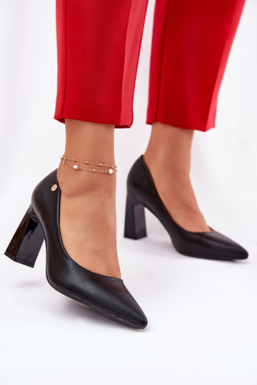Eleganter Stil Schuhe Ermöglicht SłupkoZuym Obcasie Vinceza 62221 schZuarze Farbe 2