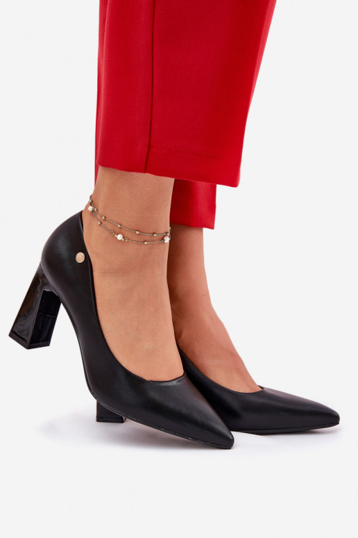 Eleganter Stil Schuhe Ermöglicht SłupkoZuym Obcasie Vinceza 62221 schZuarze Farbe