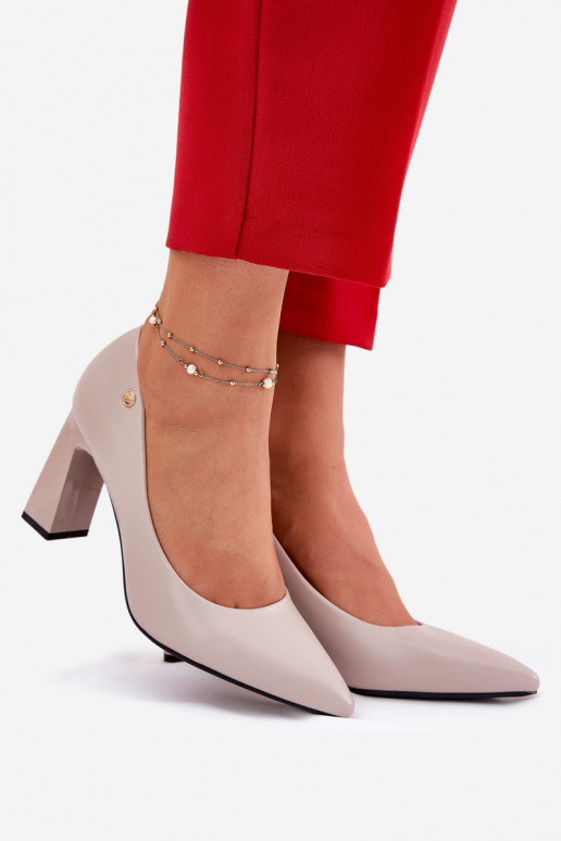 Eleganter Stil Schuhe Ermöglicht SłupkoZuym Obcasie Vinceza 62221 graue Farbe Eleganter Stil Schuhe Ermöglicht SłupkoZuym Obcasie Vinceza 62221 graue Farbe