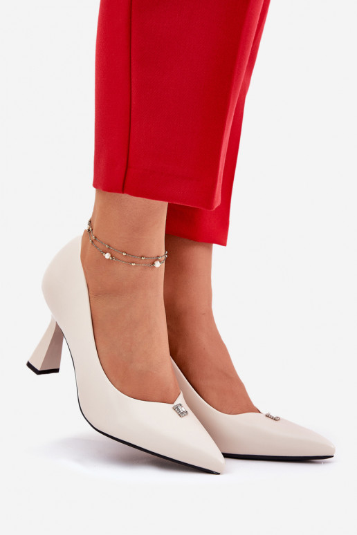 Eleganter Stil Schuhe Ermöglicht Rozszerzanej Szpilce Vinceza 62222 Beige Eleganter Stil Schuhe Ermöglicht Rozszerzanej Szpilce Vinceza 62222 Beige