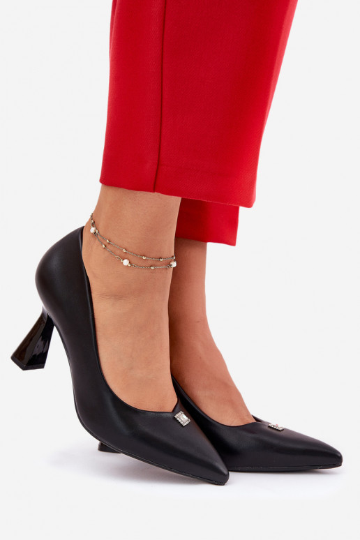 Eleganter Stil Schuhe Ermöglicht Rozszerzanej Szpilce Vinceza 62222 schZuarze Farbe Eleganter Stil Schuhe Ermöglicht Rozszerzanej Szpilce Vinceza 62222 schZuarze Farbe