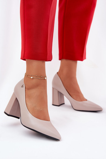 Elegante Schuhe mit Absatz in Grau