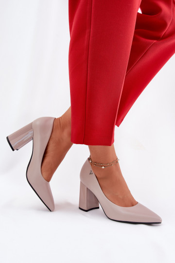 Elegante Schuhe mit Absatz in Grau 2