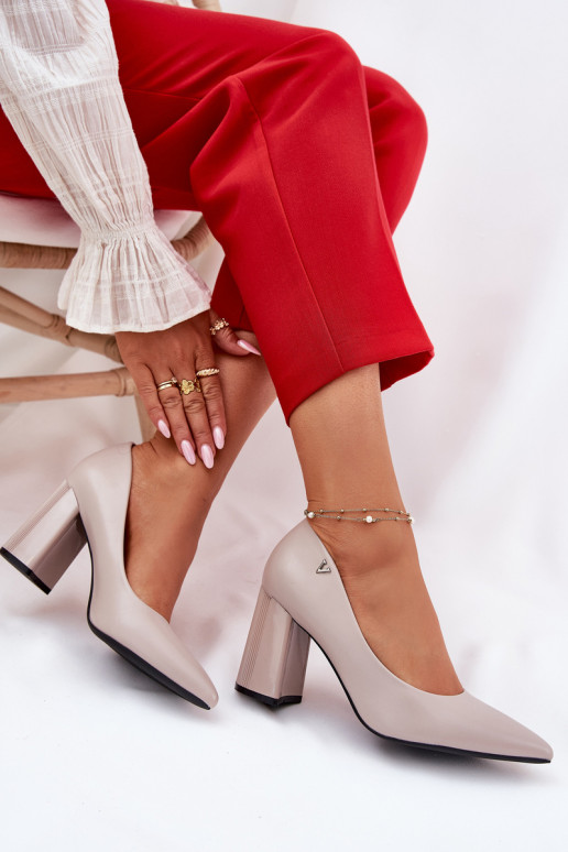 Eleganter Stil Schuhe mit Absätzen Vinceza 62220 graue Farbe Eleganter Stil Schuhe mit Absätzen Vinceza 62220 graue Farbe