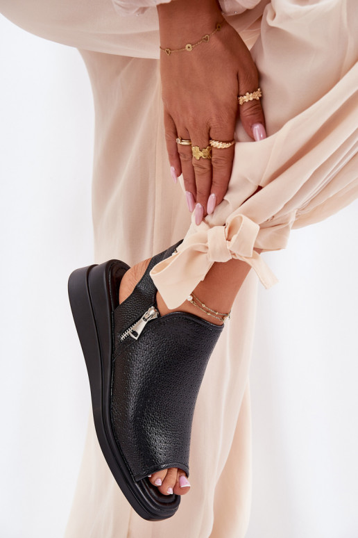 Damensandalen Auf einem Keil schZuarze Farbe Mevinette Damensandalen Auf einem Keil schZuarze Farbe Mevinette