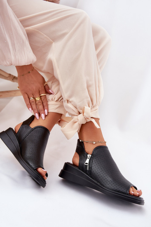 Damensandalen Auf einem Keil schZuarze Farbe Mevinette Damensandalen Auf einem Keil schZuarze Farbe Mevinette