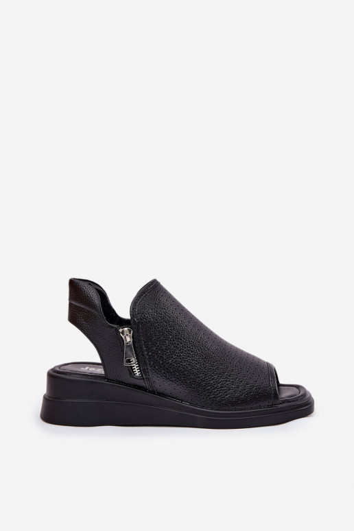 Damensandalen Auf einem Keil schZuarze Farbe Mevinette Damensandalen Auf einem Keil schZuarze Farbe Mevinette