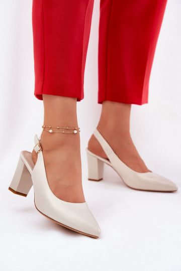 Komfortabel Schuhe mit Absätzen Sergio Leone SK162 Perlmutt