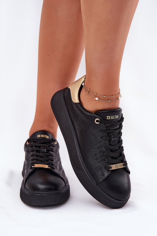 Sneakers Stilvollllschuhe Feminin aus Öko-Leder Big Star RR274257 schZuarze Farbe Sneakers Stilvollllschuhe Feminin aus Öko-Leder Big Star RR274257 schZuarze Farbe