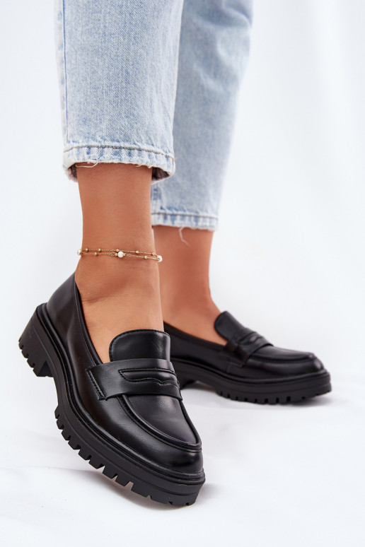 Klassisches Stilvollll Mokassins für Damen aus Öko-Leder schZuarze Farbe Enticca Klassisches Stilvollll Mokassins für Damen aus Öko-Leder schZuarze Farbe Enticca