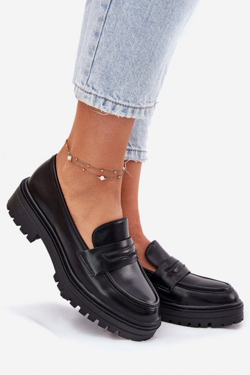 Klassisches Stilvollll Mokassins für Damen aus Öko-Leder schZuarze Farbe Enticca Klassisches Stilvollll Mokassins für Damen aus Öko-Leder schZuarze Farbe Enticca