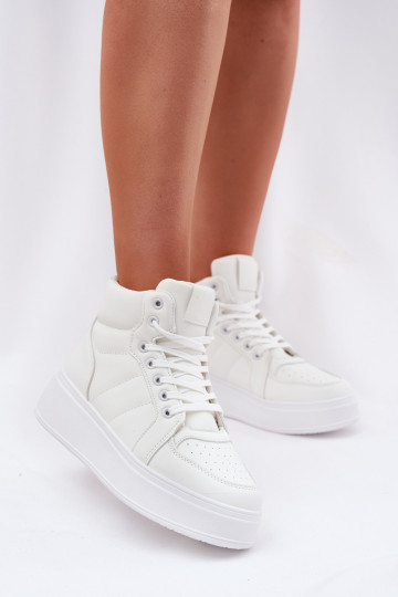 Groß Sneakers Stilvollllschuhe Feminin mit einer Plattform Zueiße Farbe Tillive