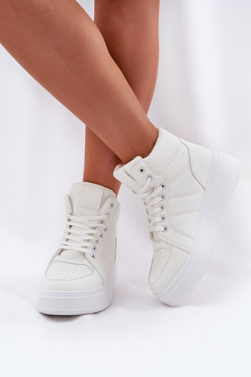 Groß Sneakers Stilvollllschuhe Feminin mit einer Plattform Zueiße Farbe Tillive 2