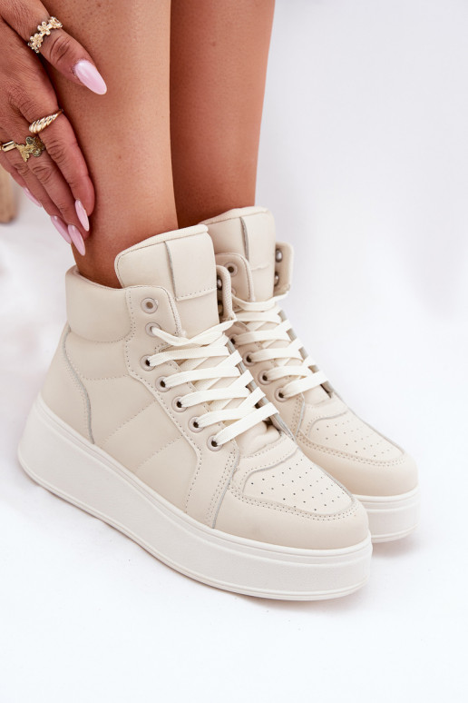 Groß Sneakers Stilvollllschuhe Feminin mit einer Plattform Beige Tillive Groß Sneakers Stilvollllschuhe Feminin mit einer Plattform Beige Tillive