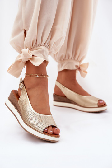Haut Plateausandalen Artiker 56C2312 goldene Farbe