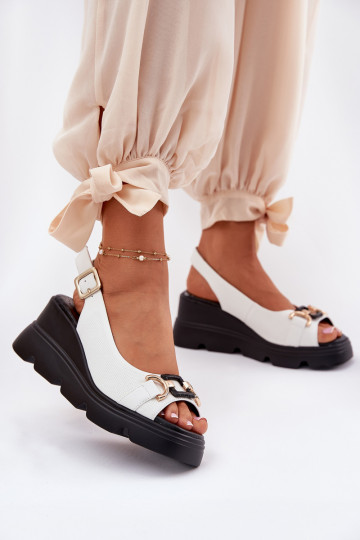 Damen-Heelsandalen mit Ornamenten Artiker 56C1588 in Weiß 2
