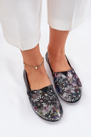 Ballerinas mit Mustern T1930-39 in Schwarz