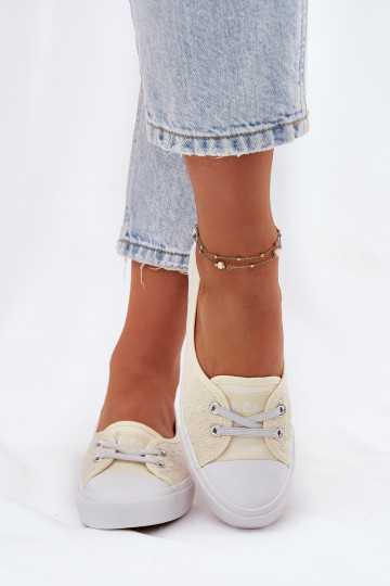 Turnschuhe Freizeitschuhe Z Haftem Lee Cooper LCIN-25-31-3445L Beige 2