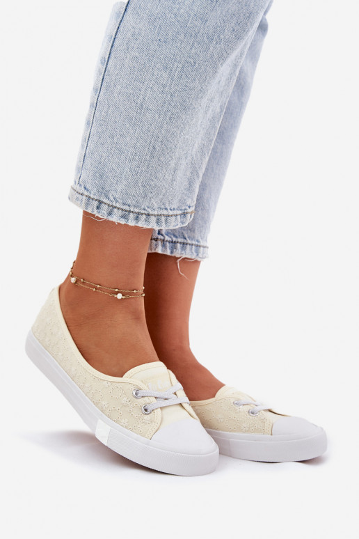 Turnschuhe Freizeitschuhe Z Haftem Lee Cooper LCIN-25-31-3445L Beige