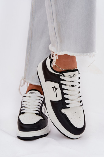 Sneakers Stilvollllschuhe Feminin Big Star RR274A240 HI-POLY SYSTEM INeiß-schZuarze Farbe 2