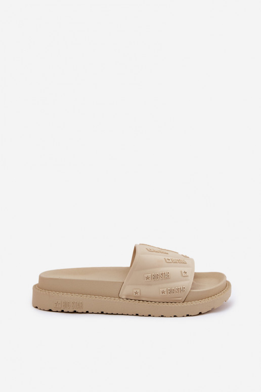 Damenhausschuhe mit einer Plattform Big Star RR274A542 Beige
