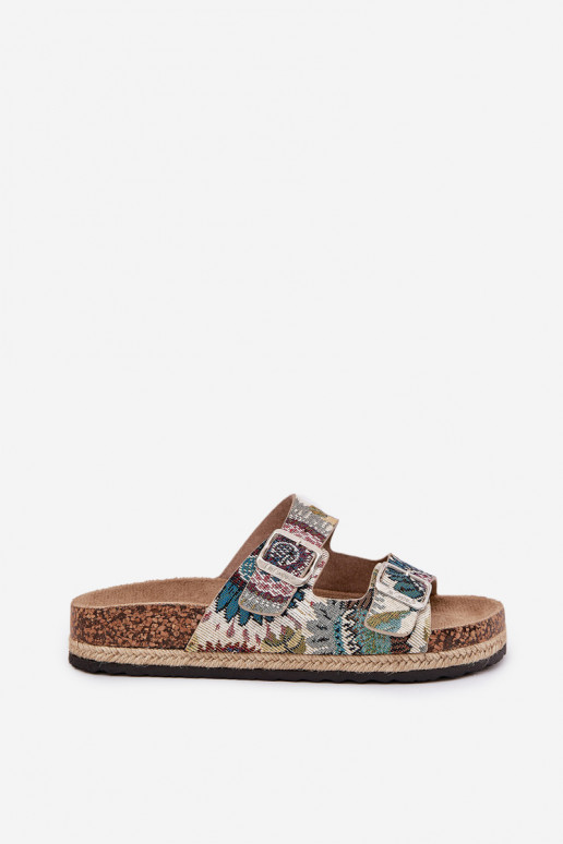 Gemustert Damenhausschuhe mit einer Plattform mit Schnallen Lee Cooper LCIN-25-35-3483L Verschiedene Farben Gemustert Damenhausschuhe mit einer Plattform mit Schnallen Lee Cooper LCIN-25-35-3483L Verschiedene Farben