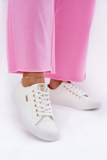 Damen weiße Freizeitschuhe aus Kunstleder Big Star RR274748