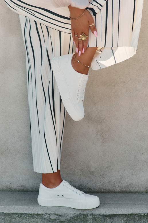 Damen weiße Freizeitschuhe Big Star RR274405 Damen weiße Freizeitschuhe Big Star RR274405