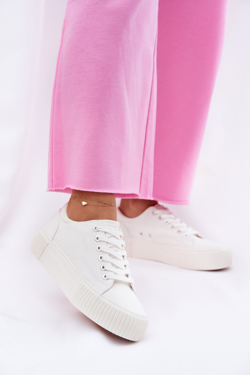 Damen weiße Freizeitschuhe Big Star RR274405 Damen weiße Freizeitschuhe Big Star RR274405