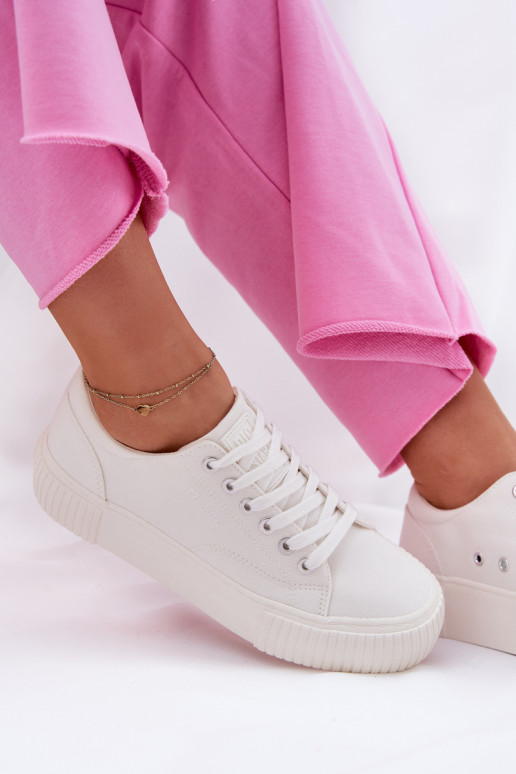 Damen weiße Freizeitschuhe Big Star RR274405 Damen weiße Freizeitschuhe Big Star RR274405