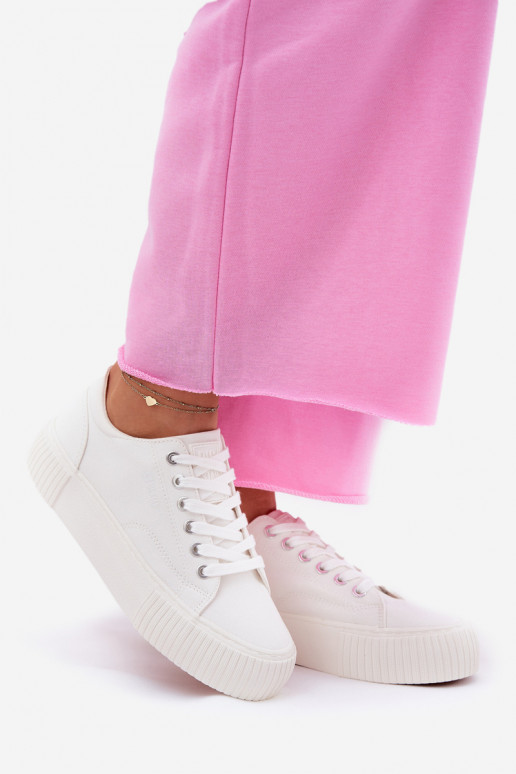 Damen weiße Freizeitschuhe Big Star RR274405 Damen weiße Freizeitschuhe Big Star RR274405