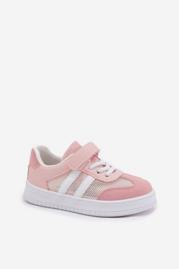 Sneakers Stilvollllschuhe Kindisch mit Klebeverschlüssen pinke Farbe Sepovia
