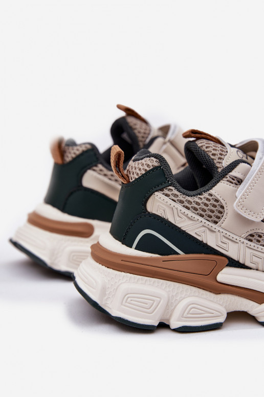 Sneakers Stilvollllschuhe Schuhe Kinder-Sneaker mit Klebeverschlüssen Beige Ronivelle