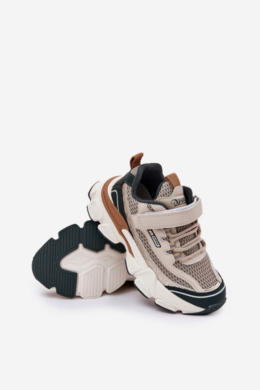 Sneakers Stilvollllschuhe Schuhe Kinder-Sneaker mit Klebeverschlüssen Beige Ronivelle