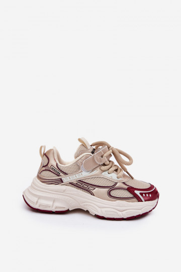 Sneakers Stilvollllschuhe Kindisch Auf dicker Sohle goldene Farbe Xairana 2