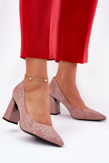 Eleganter Stil Schuhe mit Absätzen IN pinke Farbe Vinceza 62223 pinke Farbe