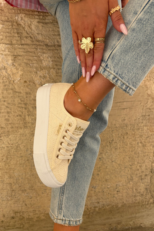 Freizeitschuhe mit Spitze Lee Cooper LCIN-25-31-3440L Beige Freizeitschuhe mit Spitze Lee Cooper LCIN-25-31-3440L Beige