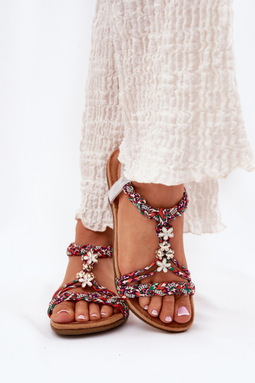 Flache Sandalen für Damen Z Plecionymi Paskami I Przypinkami Artiker 54C1322 Verschiedene Farben 2