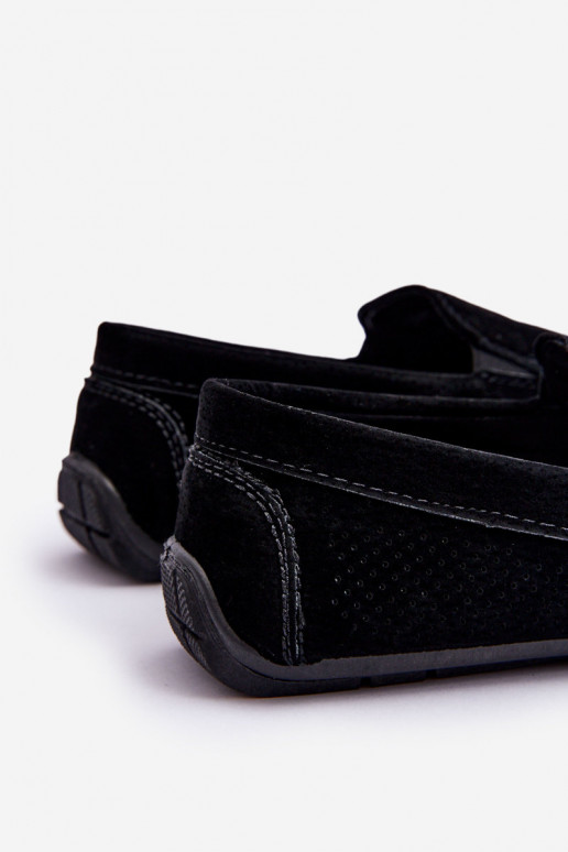 Männlich Klassische INildledermokassins schZuarze Farbe Felixo