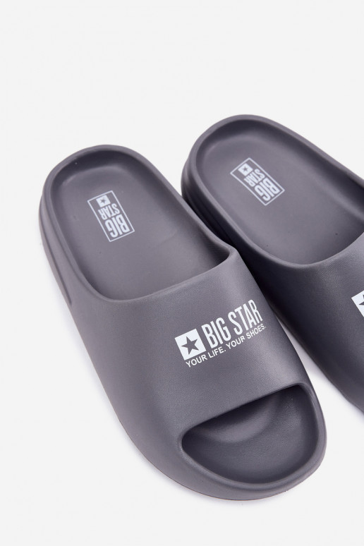 Leichte Hausschuhe Hausschuhe Männlich Z Logo Big Star RR174A013 graue Farbe