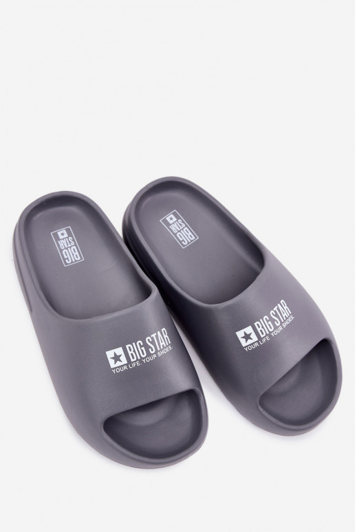 Leichte Hausschuhe Hausschuhe Männlich Z Logo Big Star RR174A013 graue Farbe