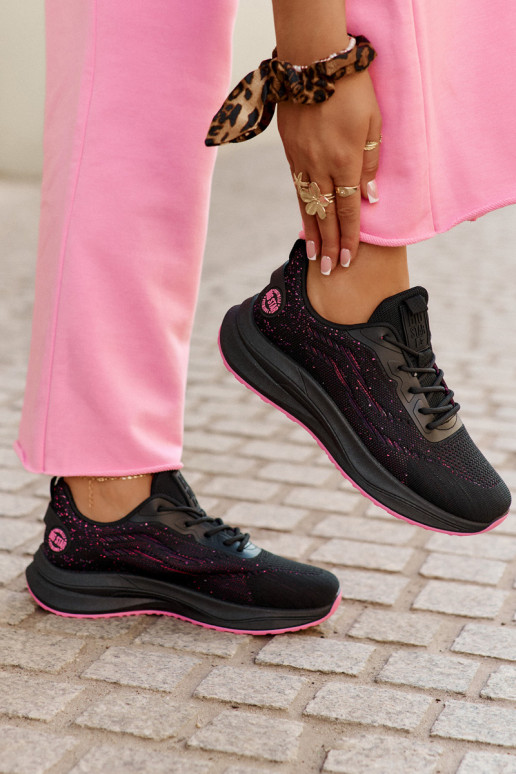 Sneaker-Style Sportliche Schuhe mit Plateau Big Star RR274523 HI-POLY SYSTEM in Schwarz Sneaker-Style Sportliche Schuhe mit Plateau Big Star RR274523 HI-POLY SYSTEM in Schwarz