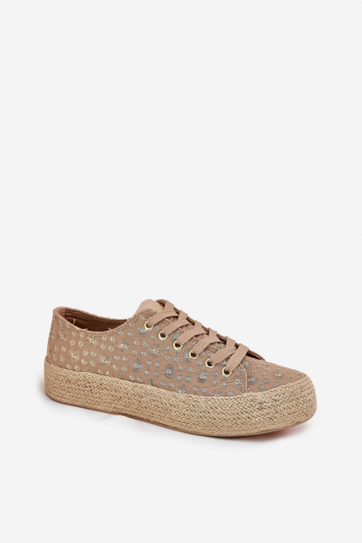 Gemustert Freizeitschuhe mit einer Plattform Mit Zopf Lee Cooper LCIN-25-08-3646L Khaki-Farbe Gemustert Freizeitschuhe mit einer Plattform Mit Zopf Lee Cooper LCIN-25-08-3646L Khaki-Farbe