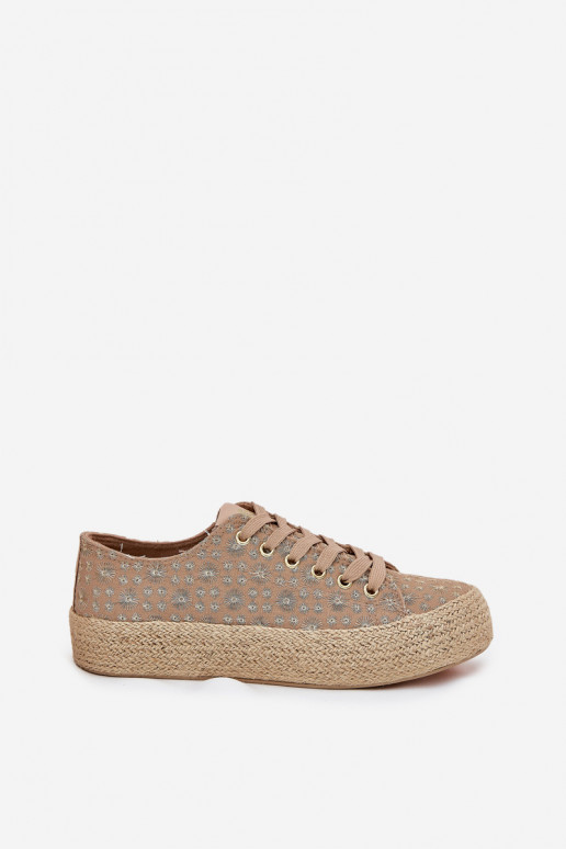 Gemustert Freizeitschuhe mit einer Plattform Mit Zopf Lee Cooper LCIN-25-08-3646L Khaki-Farbe Gemustert Freizeitschuhe mit einer Plattform Mit Zopf Lee Cooper LCIN-25-08-3646L Khaki-Farbe