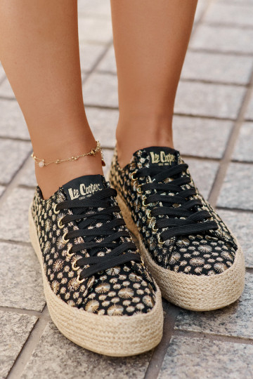 Gemustert Freizeitschuhe mit einer Plattform Mit Zopf Lee Cooper LCIN-25-08-3647L schZuarze Farbe 2