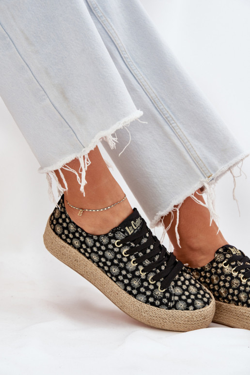 Gemustert Freizeitschuhe mit einer Plattform Mit Zopf Lee Cooper LCIN-25-08-3647L schZuarze Farbe
