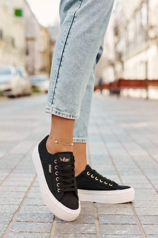 Freizeitschuhe mit Spitze Lee Cooper LCIN-25-31-3439L schZuarze Farbe