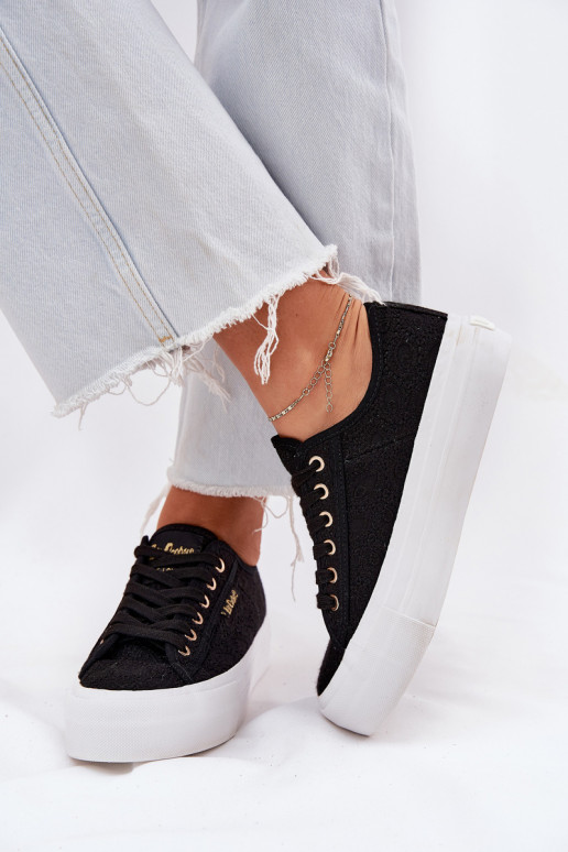 Freizeitschuhe mit Spitze Lee Cooper LCIN-25-31-3439L schZuarze Farbe